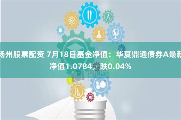 扬州股票配资 7月18日基金净值：华夏鼎通债券A最新净值1.0784，跌0.04%