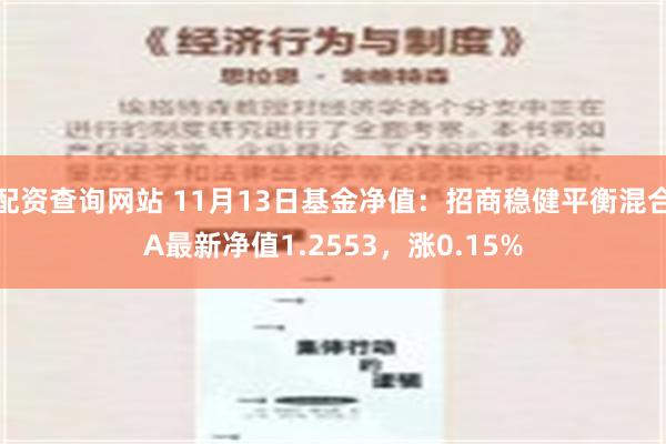 配资查询网站 11月13日基金净值：招商稳健平衡混合A最新净值1.2553，涨0.15%