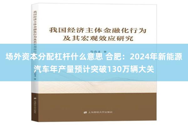 场外资本分配杠杆什么意思 合肥：2024年新能源汽车年产量预计突破130万辆大关